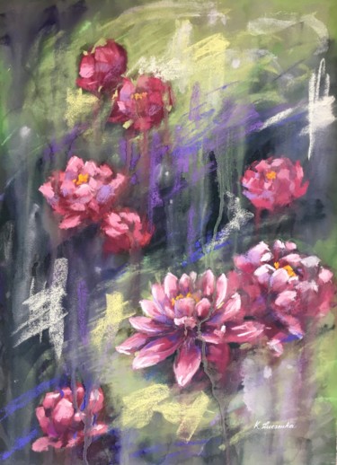 “Waterlilies” 图画 标题为““Waterlilies”” 由Ksenia Lutsenko, 原创艺术品, 粉彩