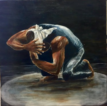 绘画 标题为“Danseur de rue” 由Ségolène Guyon Du Mesnil, 原创艺术品, 丙烯 安装在木质担架架上
