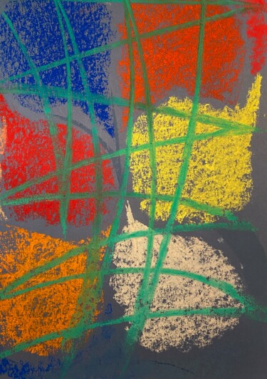 Σχέδιο με τίτλο "Couleurs !" από Sophie Agogué, Αυθεντικά έργα τέχνης, Παστέλ