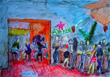 Painting titled "Quatorzieme virtuel…" by Slobodan Spasojevic (Spaki), Original Artwork, Pastel