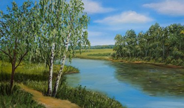 Peinture intitulée "Sommer" par Olga Hanns (O. Hanns), Œuvre d'art originale, Huile