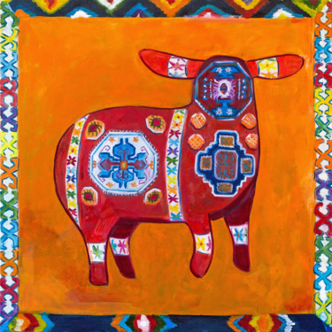 제목이 "Sheep"인 미술작품 Iryna Benderovska로, 원작, 기름