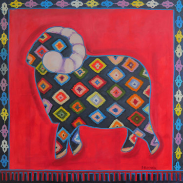 제목이 "The Ram"인 미술작품 Iryna Benderovska로, 원작, 기름