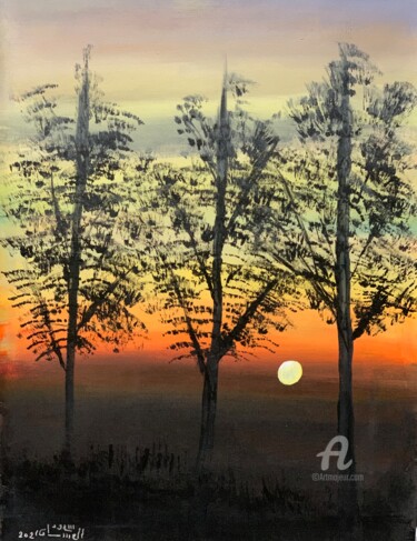 图画 标题为“sunset 10” 由Saud Ali Alassaf, 原创艺术品, 丙烯