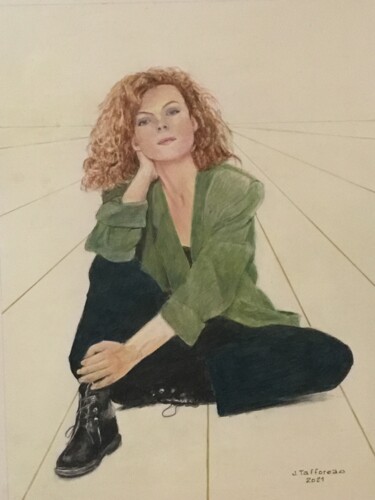 Peinture intitulée "MICHÈLE" par Jacques Tafforeau, Œuvre d'art originale, Aquarelle