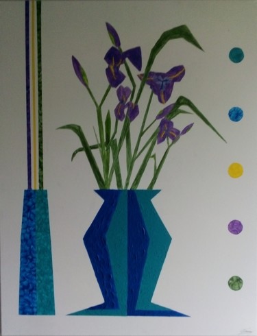 Peinture intitulée "Fleurs art" par Stephane Fresny, Œuvre d'art originale, Acrylique
