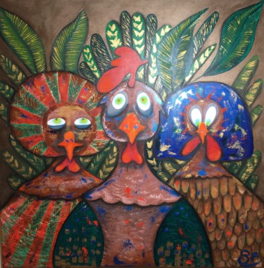绘画 标题为“Chair de Poules” 由Stephanie Bernard, 原创艺术品, 丙烯