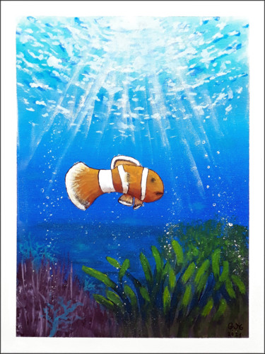 Peinture intitulée "#168 "Nem0"" par Gwoo Milord, Œuvre d'art originale, Acrylique