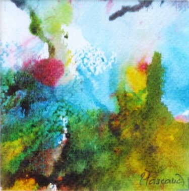 Monotype 13 Schilderij getiteld "Monotype 13" door Jacqueline Pascaud, Origineel Kunstwerk, Inkt Gemonteerd op Andere stijve panelen