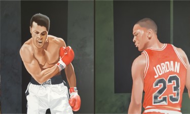 Schilderij getiteld "CLAY-JORDAN" door Luigi Maria De Rubeis, Origineel Kunstwerk, Olie