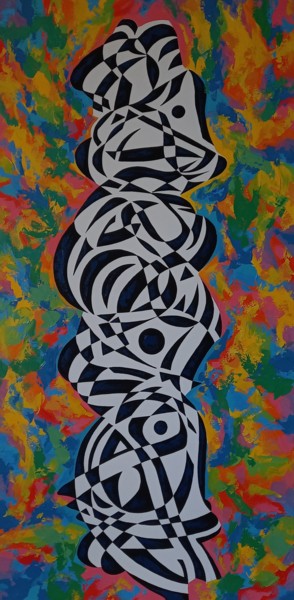 CROSSING SPACES IN A LONG TIME CORRIDOR Painting titled "CROSSING SPACES IN…" by Oleksandr Lekomtsev, Original Artwork, Oil