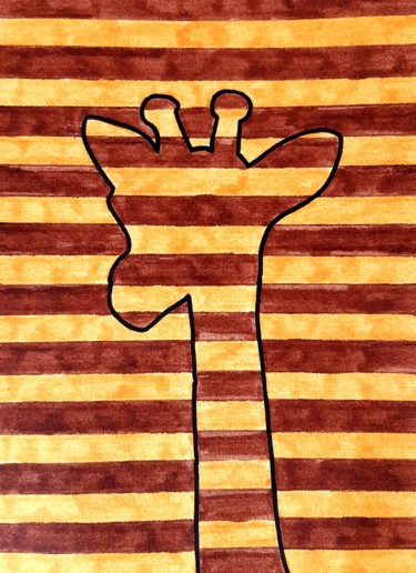 图画 标题为“Girafe” 由Angelique Mouton, 原创艺术品, 标记