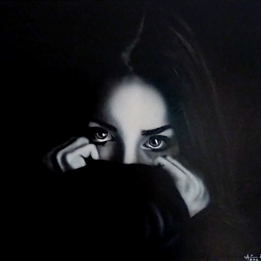 Peinture intitulée "Regarde moi" par Aéro, Œuvre d'art originale, Acrylique Monté sur Châssis en bois