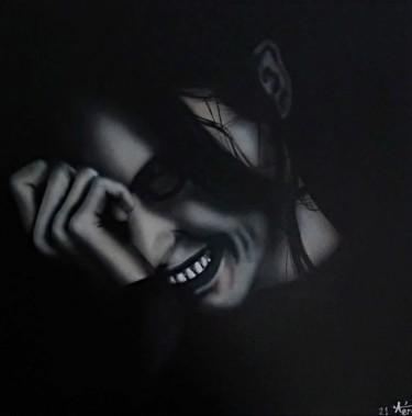 Peinture intitulée "Sourire" par Aéro, Œuvre d'art originale, Acrylique Monté sur Châssis en bois