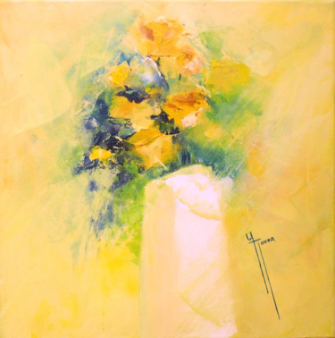 Saveur soleil Peinture intitulée "Saveur soleil" par Yveline Javer, Œuvre d'art originale, Huile