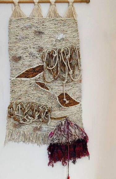 Arte textil titulada "Octobre" por Carmen Rios-Seidel, Obra de arte original, Tapiz
