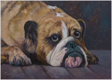 "Te Quiero Humano II" Painting titled ""Te Quiero Humano I…" by Jose Luis Santamaria Campos, Original Artwork, Oil Mounted on Wood Stretcher frame