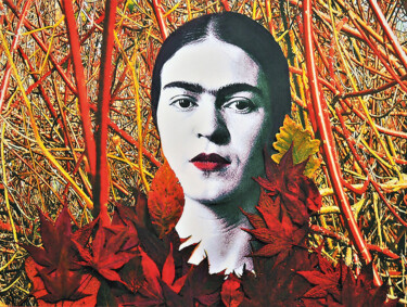 Digitale Kunst mit dem Titel "Hommage  an Frida K…" von Sigrun Neumann (Sineu), Original-Kunstwerk, Digitale Malerei