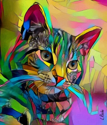 Berrik, cat - Mix media on panel - 70x60 cm-Unique