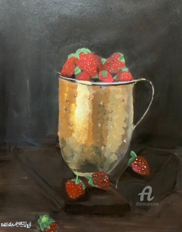 图画 标题为“Strawberries” 由Saud Ali Alassaf, 原创艺术品, 丙烯