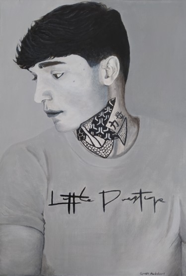 Painting titled "Léo" by Gwen Audebert, Original Artwork, Acrylic