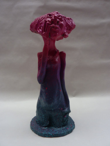 Sculpture intitulée "Je pense 1/8" par Saname, Œuvre d'art originale, Plâtre