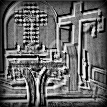 Estampas & grabados titulada "CHAPELLE" por Pascaline, Obra de arte original, Impresión digital