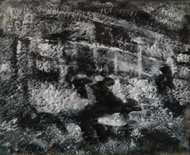 Painting titled "noir   vcg554" by Sam Keusseyan, Original Artwork, Acrylic