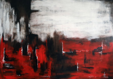 Painting titled "Sensations" by Iulia Paun, Original Artwork, Acrylic Mounted on Cardboard