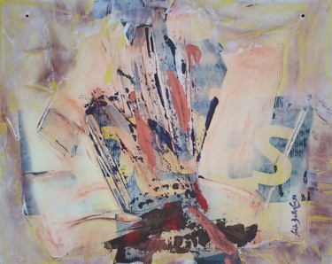 Peinture intitulée "Explosion" par Gisèle Dalla Longa, Œuvre d'art originale, Acrylique Monté sur Panneau de bois