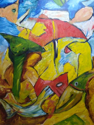Peinture intitulée "Animalia" par Javier López Villabrille, Œuvre d'art originale, Huile