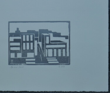 Printmaking titled "VILLETTE" by Brigitte Tabellion Neuve-Eglise (enerenroad), Original Artwork, Linocuts