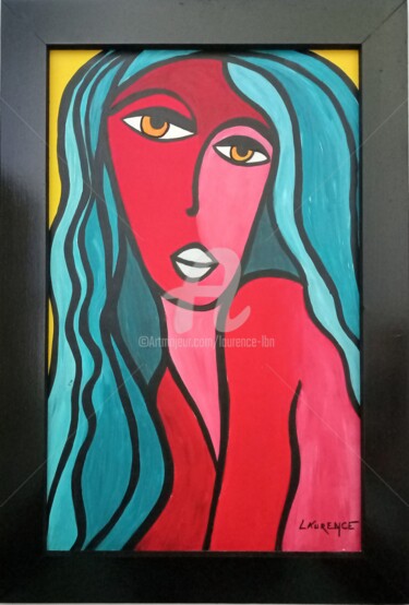 Peinture intitulée "ZÉLINE" par Laurence Lbn, Œuvre d'art originale, Acrylique Monté sur Panneau de bois