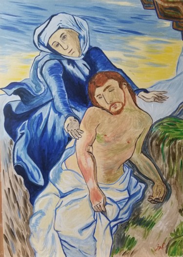 绘画 标题为“La pièta de Van Gogh” 由Jean Philippe Dufau, 原创艺术品, 丙烯
