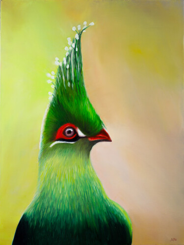 Painting titled "Exotic bird 4" by Svitlana Kalinina, Original Artwork, Oil