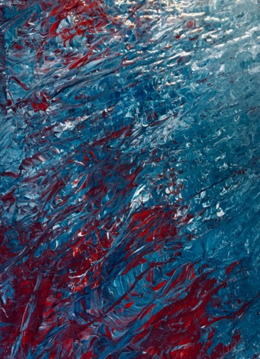 绘画 标题为“Blue through the red” 由Greg Powell, 原创艺术品, 搪瓷