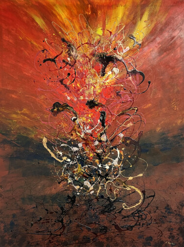 Malerei mit dem Titel "Rédemption" von Fady Ferhi, Original-Kunstwerk, Acryl