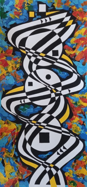 PARALLEL WORLDS IN COLOR VIBRATIONS Painting titled "PARALLEL WORLDS IN…" by Oleksandr Lekomtsev, Original Artwork, Oil
