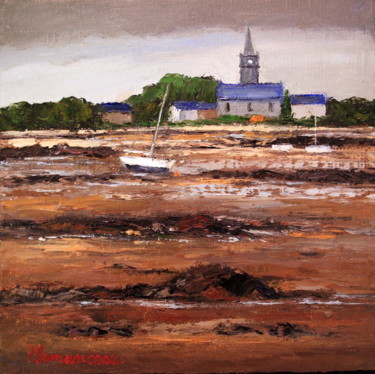 Peinture intitulée "Vase à Brignogan" par Jean-François Clemenceau, Œuvre d'art originale, Huile