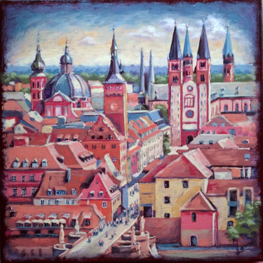 Fairytale Würzburg Painting titled "Fairytale Würzburg" by Olga Larina, Original Artwork, Oil