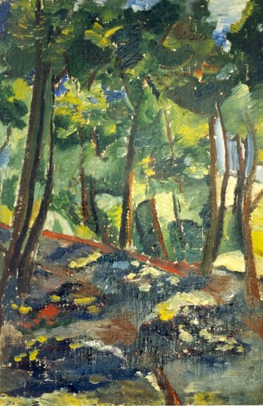 Peinture intitulée "il parco" par Hélène Guinand, Œuvre d'art originale, Huile