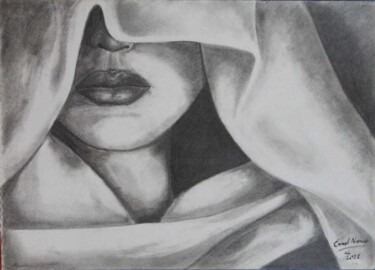 "Mystery Lady" başlıklı Resim Kunal Nandi tarafından, Orijinal sanat, Kalem