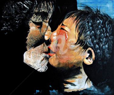 Painting titled "Time to say Good Bye" by Clement Tsang, Original Artwork, Oil