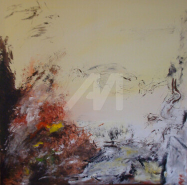 Peinture intitulée "Espace et lumière,…" par Nelly Carnet, Œuvre d'art originale, Acrylique Monté sur Châssis en bois
