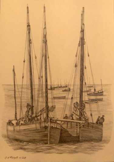 Tekening getiteld "BROTHERS" door Boytsov, Origineel Kunstwerk, Potlood