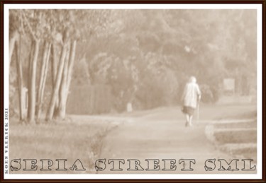 제목이 "SEPIA STREET SML"인 디지털 아트 Koen Vlerick로, 원작, 2D 디지털 작업