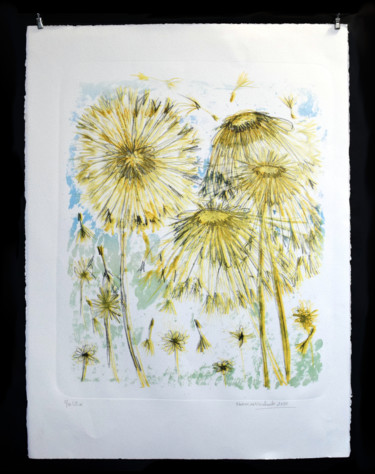 印花与版画 标题为“Pissenlits” 由Florencia Escalante, 原创艺术品, 光刻技术