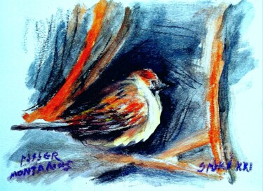 Painting titled "Piaf" by Slobodan Spasojevic (Spaki), Original Artwork, Pastel
