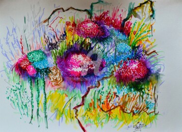 Peinture intitulée "Déclinaison de coul…" par Frederic Janssens (Fredj), Œuvre d'art originale, Acrylique