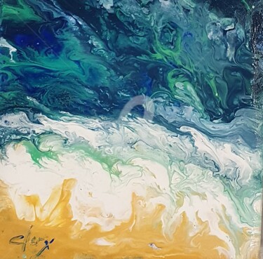 Peinture intitulée "Vue du ciel" par Laurence Clerembaux, Œuvre d'art originale, Acrylique